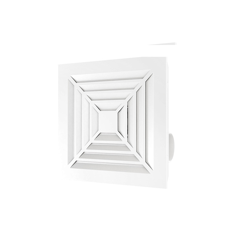 Integrated ceiling zigzag panel ventilation fan